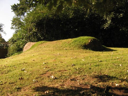 The top mound of the ice house.